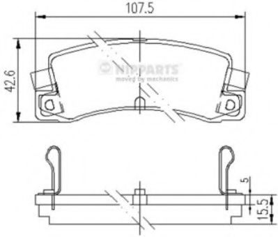 NIPPARTS J3612008 Тормозные колодки для TOYOTA COROLLA FX (Тойота/тоета Cоролла инфинити фх) NIPPARTS J3612008 Тормозные колодки для TOYOTA COROLLA FX (Тойота/тоета Cоролла инфинити фх)