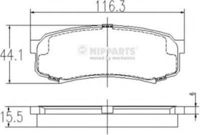 NIPPARTS J3612010 Тормозные колодки для TOYOTA (FAW) PRADO (Тойота/тоета (фав) Прадо) NIPPARTS J3612010 Тормозные колодки для TOYOTA (FAW) PRADO (Тойота/тоета (фав) Прадо)