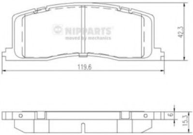 NIPPARTS J3612011 Тормозные колодки для TOYOTA ESTIMA (Тойота/тоета Эстима) NIPPARTS J3612011 Тормозные колодки для TOYOTA ESTIMA (Тойота/тоета Эстима)