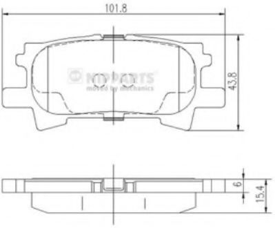 NIPPARTS J3612031 Тормозные колодки для LEXUS RX (Лексус Рх) NIPPARTS J3612031 Тормозные колодки для LEXUS RX (Лексус Рх)