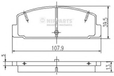 NIPPARTS J3613002 Тормозные колодки для MAZDA 323 F/P VI (Мазда 323 ф/п vи) NIPPARTS J3613002 Тормозные колодки для MAZDA 323 F/P VI (Мазда 323 ф/п vи)