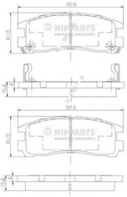 NIPPARTS J3615003 Тормозные колодки для PROTON PERDANA (Протон Пэрдана) NIPPARTS J3615003 Тормозные колодки для PROTON PERDANA (Протон Пэрдана)