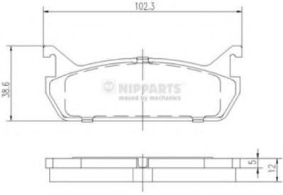 NIPPARTS J3616001 Тормозные колодки для MAZDA 323 P V (Мазда 323 пв) NIPPARTS J3616001 Тормозные колодки для MAZDA 323 P V (Мазда 323 пв)