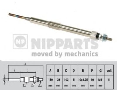 NIPPARTS J5712019 Свеча накаливания для TOYOTA YARIS (Тойота/тоета Ярис) NIPPARTS J5712019 Свеча накаливания для TOYOTA YARIS (Тойота/тоета Ярис)