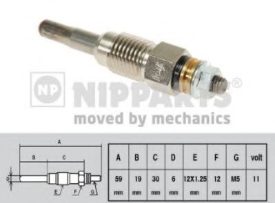 NIPPARTS J5715013 Свеча накаливания для VOLKSWAGEN JETTA (Фольксваген Жэтта) NIPPARTS J5715013 Свеча накаливания для VOLKSWAGEN JETTA (Фольксваген Жэтта)