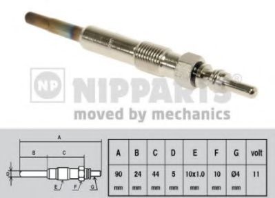 NIPPARTS J5715014 Свеча накаливания для RENAULT (Рено) NIPPARTS J5715014 Свеча накаливания для RENAULT (Рено)