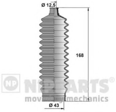 NIPPARTS J2840503 Комплект пылника, рулевое управление для DAIHATSU CHARADE III (Дайхатсу Чарадэ 3) NIPPARTS J2840503 Комплект пылника, рулевое управление для DAIHATSU CHARADE III (Дайхатсу Чарадэ 3)