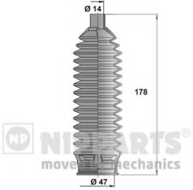 NIPPARTS J2840504 Комплект пылника, рулевое управление для HYUNDAI CLICK (Хендай Cлиcк) NIPPARTS J2840504 Комплект пылника, рулевое управление для HYUNDAI CLICK (Хендай Cлиcк)