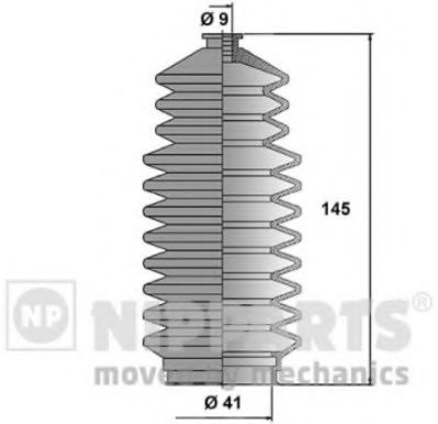 NIPPARTS J2841009 Комплект пылника, рулевое управление для NISSAN (Ниссан) NIPPARTS J2841009 Комплект пылника, рулевое управление для NISSAN (Ниссан)