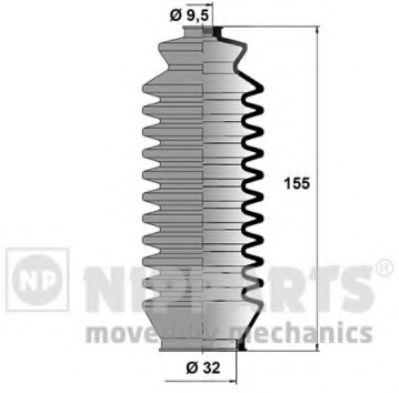 NIPPARTS J2842004 Комплект пылника, рулевое управление для TOYOTA COROLLA SPRINTER (Тойота/тоета Cоролла спринтэр) NIPPARTS J2842004 Комплект пылника, рулевое управление для TOYOTA COROLLA SPRINTER (Тойота/тоета Cоролла спринтэр)