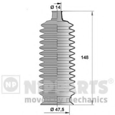 NIPPARTS J2842010 Комплект пылника, рулевое управление для MAZDA 626 III (Мазда 626 3) NIPPARTS J2842010 Комплект пылника, рулевое управление для MAZDA 626 III (Мазда 626 3)