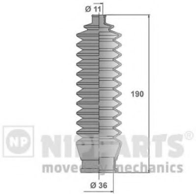 NIPPARTS J2843001 Комплект пылника, рулевое управление для MAZDA 626 III (Мазда 626 3) NIPPARTS J2843001 Комплект пылника, рулевое управление для MAZDA 626 III (Мазда 626 3)