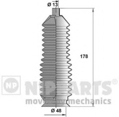 NIPPARTS J2843004 Комплект пылника, рулевое управление для MAZDA 626 II (Мазда 626 2) NIPPARTS J2843004 Комплект пылника, рулевое управление для MAZDA 626 II (Мазда 626 2)