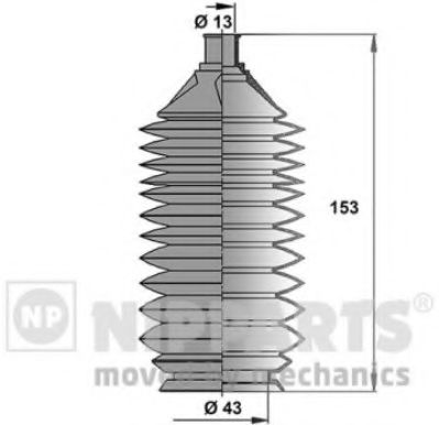 NIPPARTS J2843009 Комплект пылника, рулевое управление для MAZDA 626 III (Мазда 626 3) NIPPARTS J2843009 Комплект пылника, рулевое управление для MAZDA 626 III (Мазда 626 3)
