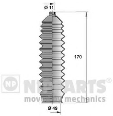NIPPARTS J2846001 Комплект пылника, рулевое управление для DAIHATSU CHARADE III (Дайхатсу Чарадэ 3) NIPPARTS J2846001 Комплект пылника, рулевое управление для DAIHATSU CHARADE III (Дайхатсу Чарадэ 3)