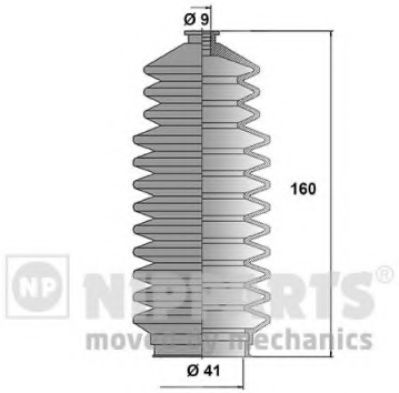 NIPPARTS J2851007 Комплект пылника, рулевое управление для NISSAN (Ниссан) NIPPARTS J2851007 Комплект пылника, рулевое управление для NISSAN (Ниссан)