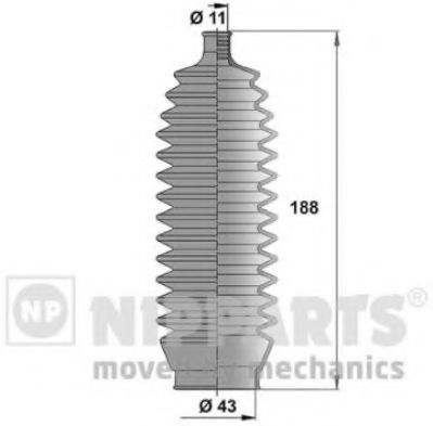 NIPPARTS J2855000 Комплект пылника, рулевое управление для MITSUBISHI MONTERO (Митсубиши/митсубиси Монтэро) NIPPARTS J2855000 Комплект пылника, рулевое управление для MITSUBISHI MONTERO (Митсубиши/митсубиси Монтэро)