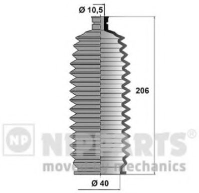 NIPPARTS J2856003 Комплект пылника, рулевое управление для DAIHATSU CHARADE III (Дайхатсу Чарадэ 3) NIPPARTS J2856003 Комплект пылника, рулевое управление для DAIHATSU CHARADE III (Дайхатсу Чарадэ 3)