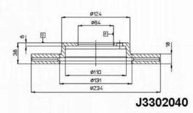 NIPPARTS J3302040 Тормозной диск для TOYOTA COROLLA SPRINTER (Тойота/тоета Cоролла спринтэр) NIPPARTS J3302040 Тормозной диск для TOYOTA COROLLA SPRINTER (Тойота/тоета Cоролла спринтэр)
