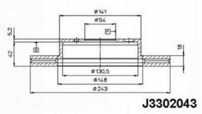 NIPPARTS J3302043 Тормозной диск для TOYOTA COROLLA FX (Тойота/тоета Cоролла инфинити фх) NIPPARTS J3302043 Тормозной диск для TOYOTA COROLLA FX (Тойота/тоета Cоролла инфинити фх)