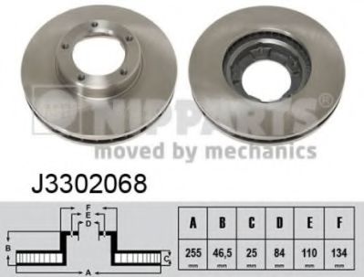NIPPARTS J3302068 Тормозной диск для MITSUBISHI MIRAGE III (Митсубиши/митсубиси Мирагэ 3) NIPPARTS J3302068 Тормозной диск для MITSUBISHI MIRAGE III (Митсубиши/митсубиси Мирагэ 3)