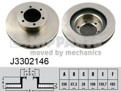 NIPPARTS J3302146 Тормозной диск для TOYOTA (FAW) PRADO (Тойота/тоета (фав) Прадо) NIPPARTS J3302146 Тормозной диск для TOYOTA (FAW) PRADO (Тойота/тоета (фав) Прадо)