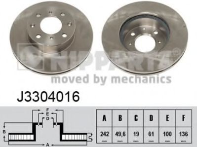 NIPPARTS J3304016 Тормозной диск для HONDA ACCORD II (Хонда Аccорд 2) NIPPARTS J3304016 Тормозной диск для HONDA ACCORD II (Хонда Аccорд 2)