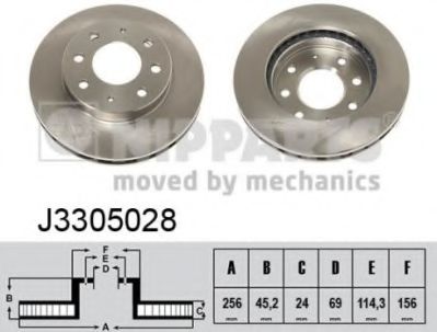 NIPPARTS J3305028 Тормозной диск для MITSUBISHI MIRAGE (Митсубиши/митсубиси Мирагэ) NIPPARTS J3305028 Тормозной диск для MITSUBISHI MIRAGE (Митсубиши/митсубиси Мирагэ)