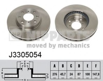 NIPPARTS J3305054 Тормозной диск для MITSUBISHI COLT/RODEO (Митсубиши/митсубиси Cолт/родэо) NIPPARTS J3305054 Тормозной диск для MITSUBISHI COLT/RODEO (Митсубиши/митсубиси Cолт/родэо)