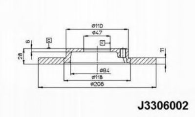 NIPPARTS J3306002 Тормозной диск для DAIHATSU CHARADE II (Дайхатсу Чарадэ 2) NIPPARTS J3306002 Тормозной диск для DAIHATSU CHARADE II (Дайхатсу Чарадэ 2)