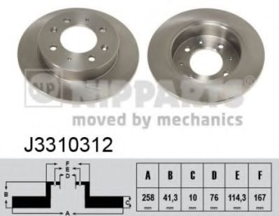 NIPPARTS J3310312 Тормозной диск для KIA SPECTRA (Киа Спэcтра) NIPPARTS J3310312 Тормозной диск для KIA SPECTRA (Киа Спэcтра)
