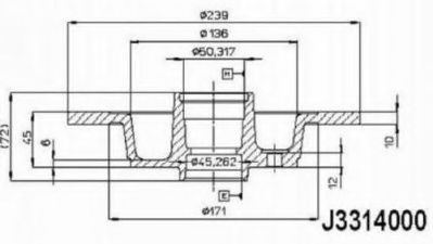 NIPPARTS J3314000 Тормозной диск для HONDA ACCORD II (Хонда Аccорд 2) NIPPARTS J3314000 Тормозной диск для HONDA ACCORD II (Хонда Аccорд 2)