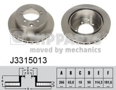 NIPPARTS J3315013 Тормозной диск для MITSUBISHI SIGMA (Митсубиши/митсубиси Сигма) NIPPARTS J3315013 Тормозной диск для MITSUBISHI SIGMA (Митсубиши/митсубиси Сигма)
