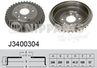 NIPPARTS J3400304 Тормозной барабан для KIA MENTOR (Киа Мэнтор) NIPPARTS J3400304 Тормозной барабан для KIA MENTOR (Киа Мэнтор)
