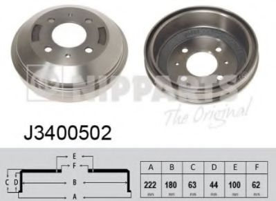 NIPPARTS J3400502 Тормозной барабан для HYUNDAI PONY I (Хендай Понъ и) NIPPARTS J3400502 Тормозной барабан для HYUNDAI PONY I (Хендай Понъ и)