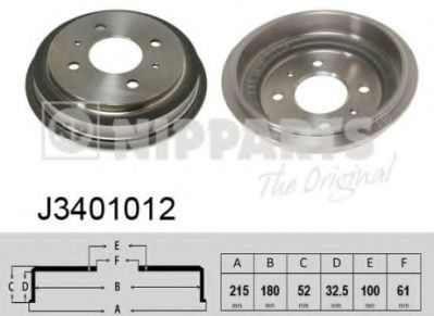 NIPPARTS J3401012 Тормозной барабан для NISSAN FIGARO (Ниссан Фигаро) NIPPARTS J3401012 Тормозной барабан для NISSAN FIGARO (Ниссан Фигаро)
