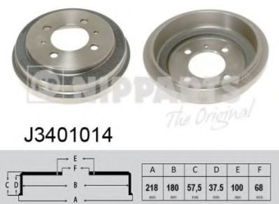 NIPPARTS J3401014 Тормозной барабан для NISSAN NX/NXR (Ниссан Нx/нxр) NIPPARTS J3401014 Тормозной барабан для NISSAN NX/NXR (Ниссан Нx/нxр)