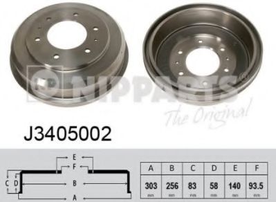 NIPPARTS J3405002 Тормозной барабан для MITSUBISHI PAJERO/SHOGUN (Митсубиши/митсубиси Пажэро/шогун) NIPPARTS J3405002 Тормозной барабан для MITSUBISHI PAJERO/SHOGUN (Митсубиши/митсубиси Пажэро/шогун)