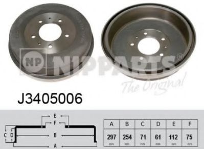 NIPPARTS J3405006 Тормозной барабан для MITSUBISHI L 300 STARWAGON (Митсубиши/митсубиси Л 300 старвагон) NIPPARTS J3405006 Тормозной барабан для MITSUBISHI L 300 STARWAGON (Митсубиши/митсубиси Л 300 старвагон)