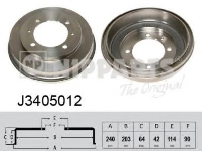 NIPPARTS J3405012 Тормозной барабан для MITSUBISHI (Митсубиши/митсубиси) NIPPARTS J3405012 Тормозной барабан для MITSUBISHI (Митсубиши/митсубиси)
