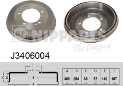 NIPPARTS J3406004 Тормозной барабан для DAIHATSU ROCKY (Дайхатсу Роcкъ) NIPPARTS J3406004 Тормозной барабан для DAIHATSU ROCKY (Дайхатсу Роcкъ)