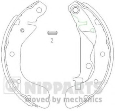 NIPPARTS J3500907 Тормозные колодоки для DAEWOO KALOS (Дэу Калос)