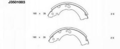 NIPPARTS J3501003 Тормозные колодоки для NISSAN FIGARO (Ниссан Фигаро) NIPPARTS J3501003 Тормозные колодоки для NISSAN FIGARO (Ниссан Фигаро)