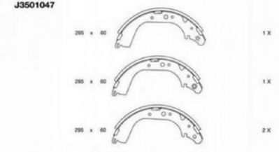 NIPPARTS J3501047 Тормозные колодоки для NISSAN ATLAS (Ниссан Атлас) NIPPARTS J3501047 Тормозные колодоки для NISSAN ATLAS (Ниссан Атлас)