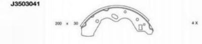 NIPPARTS J3503041 Тормозные колодоки для MAZDA (Мазда) NIPPARTS J3503041 Тормозные колодоки для MAZDA (Мазда)