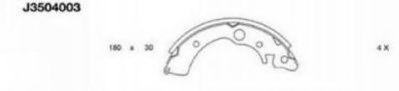 NIPPARTS J3504003 Тормозные колодоки для HONDA CRX II (Хонда Cрх 2) NIPPARTS J3504003 Тормозные колодоки для HONDA CRX II (Хонда Cрх 2)
