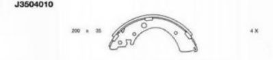 NIPPARTS J3504010 Тормозные колодоки для HONDA ACCORD II (Хонда Аccорд 2) NIPPARTS J3504010 Тормозные колодоки для HONDA ACCORD II (Хонда Аccорд 2)