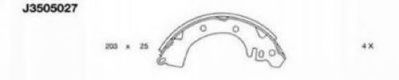 NIPPARTS J3505027 Тормозные колодоки для MITSUBISHI ETERNA III (Митсубиши/митсубиси Этэрна 3) NIPPARTS J3505027 Тормозные колодоки для MITSUBISHI ETERNA III (Митсубиши/митсубиси Этэрна 3)