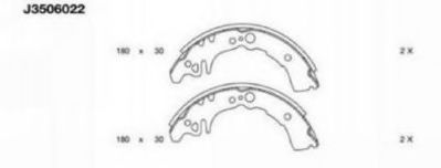 NIPPARTS J3506022 Тормозные колодоки для DAIHATSU COPEN (Дайхатсу Cопэн) NIPPARTS J3506022 Тормозные колодоки для DAIHATSU COPEN (Дайхатсу Cопэн)
