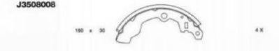 NIPPARTS J3508008 Тормозные колодоки для SUBARU (Субару) NIPPARTS J3508008 Тормозные колодоки для SUBARU (Субару)